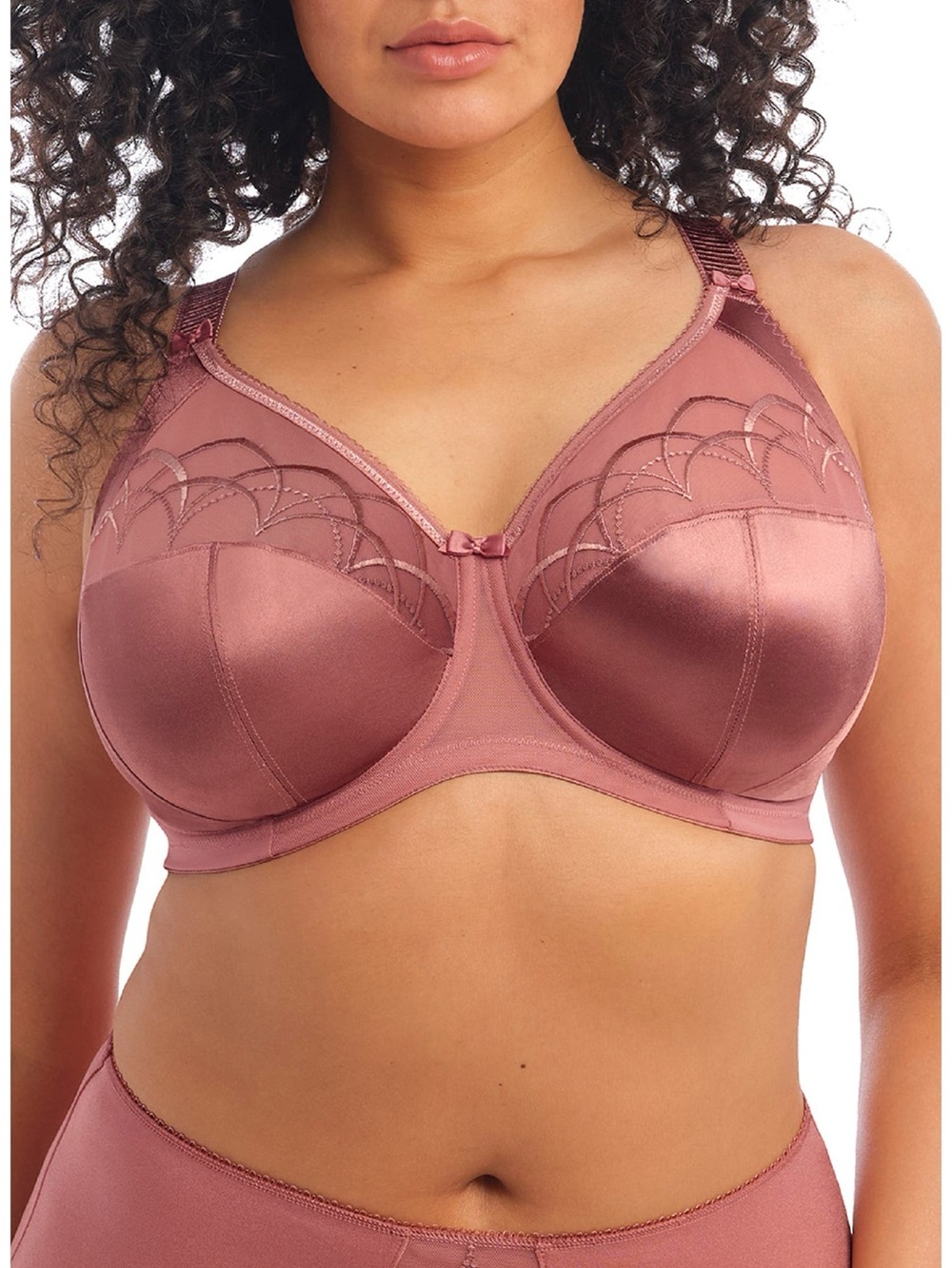 Elomi Cate Soft Cup Bra Rosewood 36J UK 80J EU Full Coverage Wireless Comfy EUC